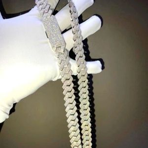 13mm moissanite prong Cuban chain